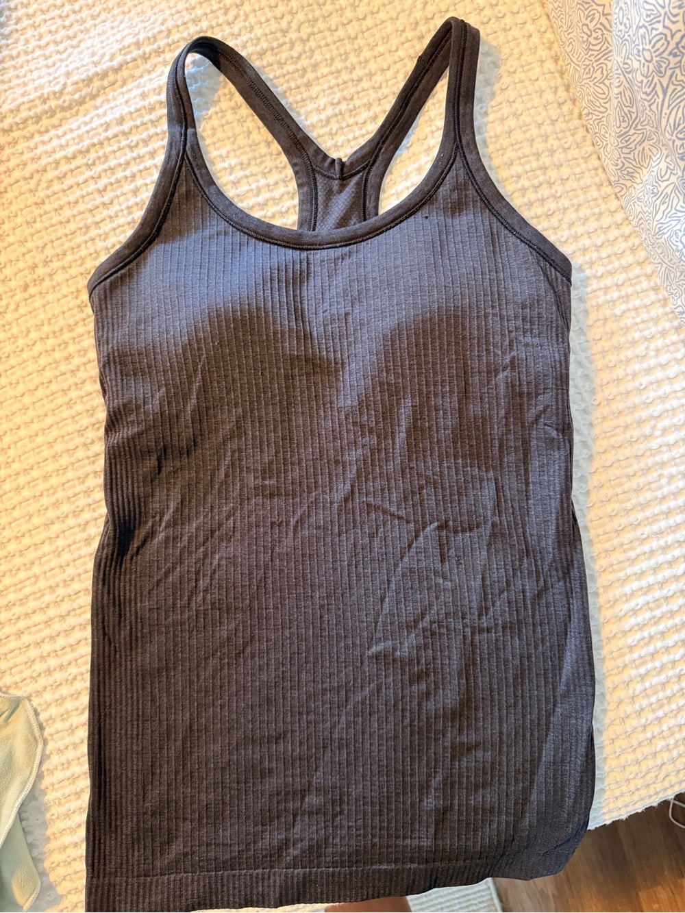 lululemon athletica Black Ribbed Racerback Tank